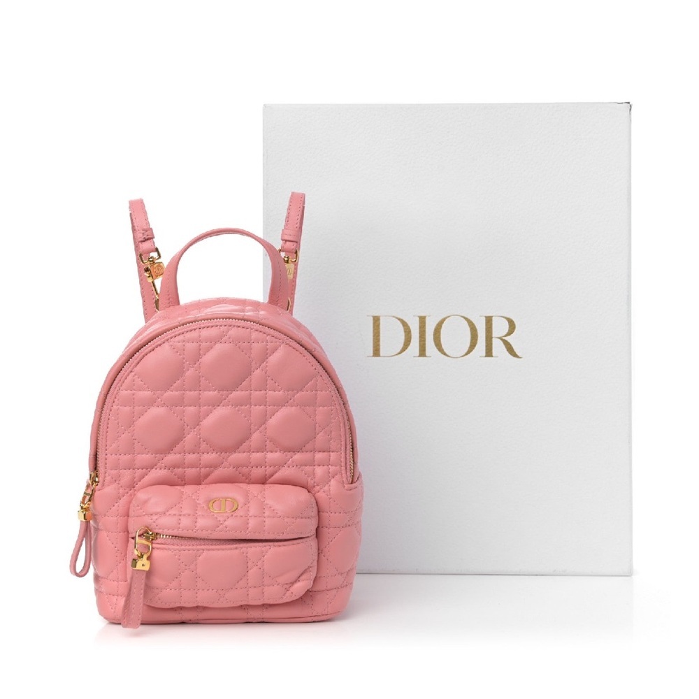 Dior Blush Small Quilted Backpack with box and Dust Bag - Picture 1 of 12